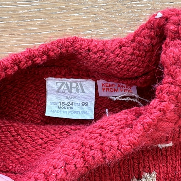 Zara Reindeer Sweater Size 18-24 Months - Picture 2 of 2